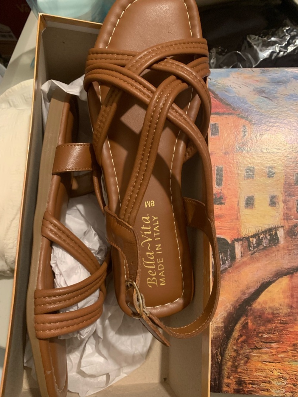 Bella Vita Brown Strappy Sandals